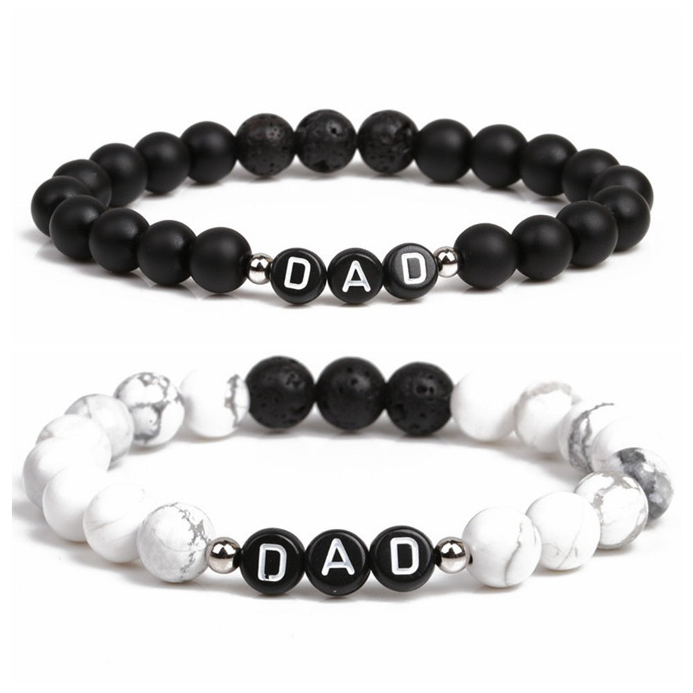 Pulsera de cuentas de Alfabeto Día del Día del Padre al por mayor
